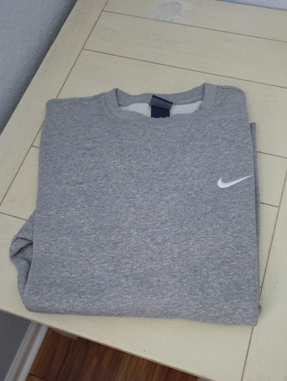 Nike Light Gray Crewneck Sweatshirt with White Swoosh